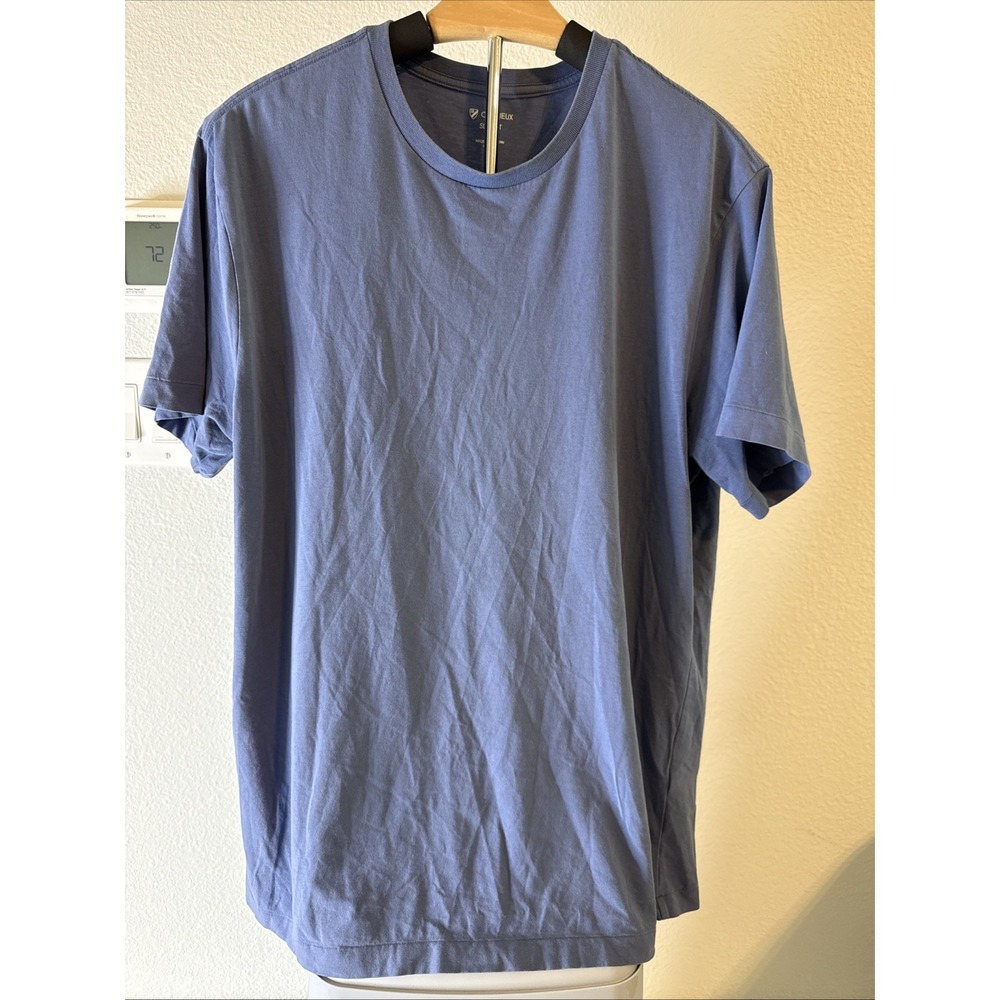 Daniel Cremieux Men's Short Sleeve T-Shirt Pima Cotton Slim Fit Blue Size‎ L